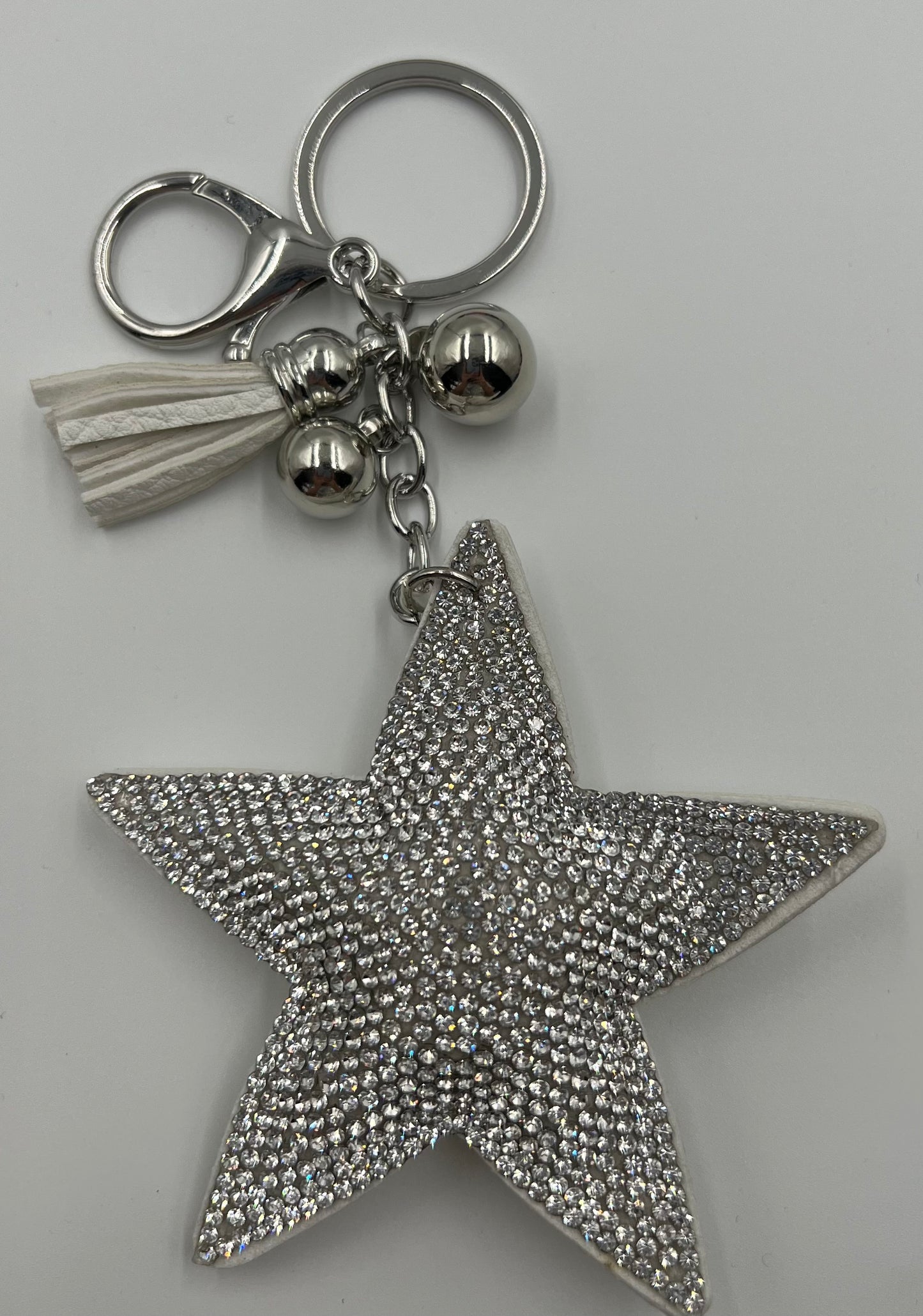Sparkle Star Silver Bag Charm