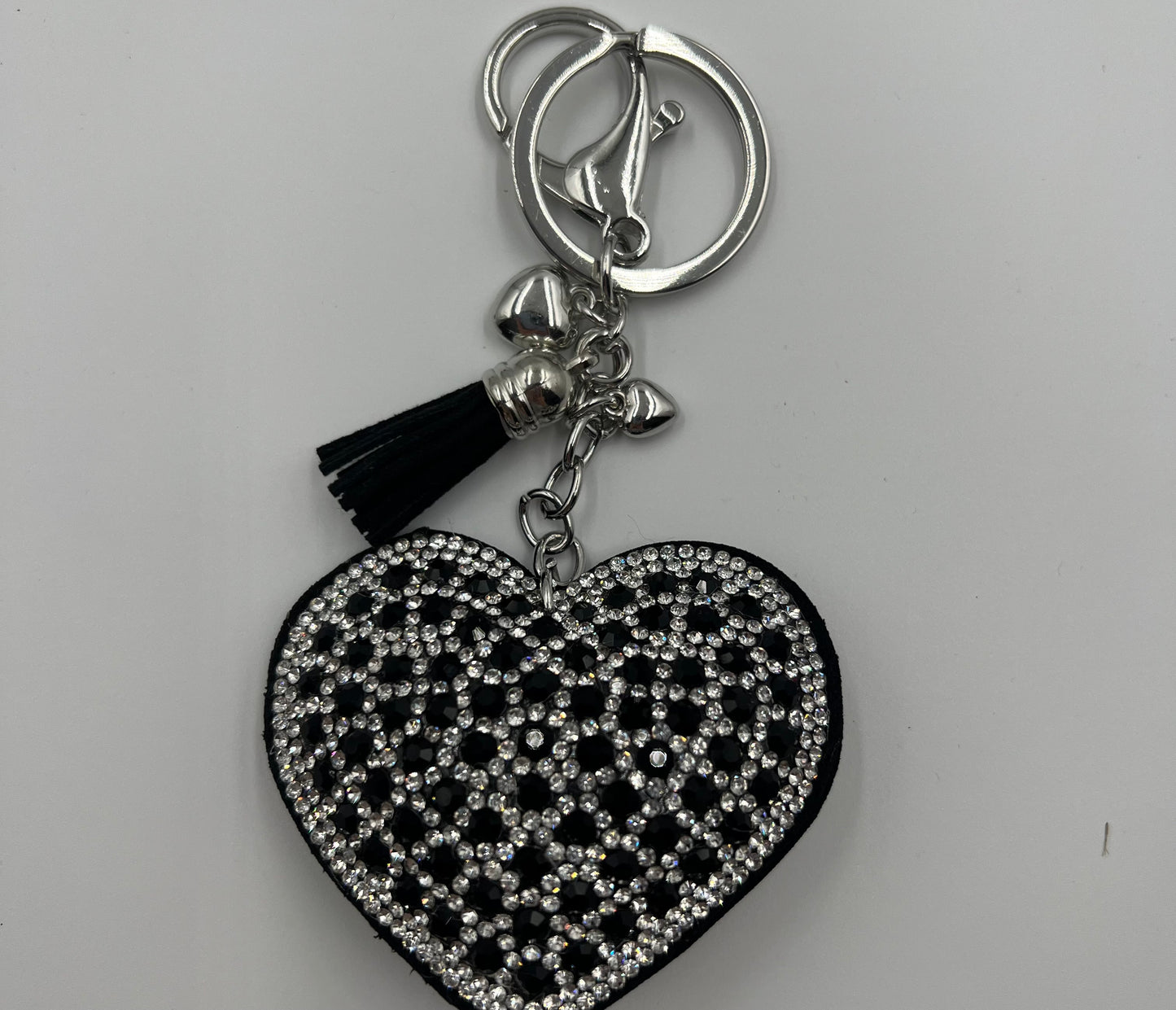 Black and Silver Cluster Sparkle Bag Charm