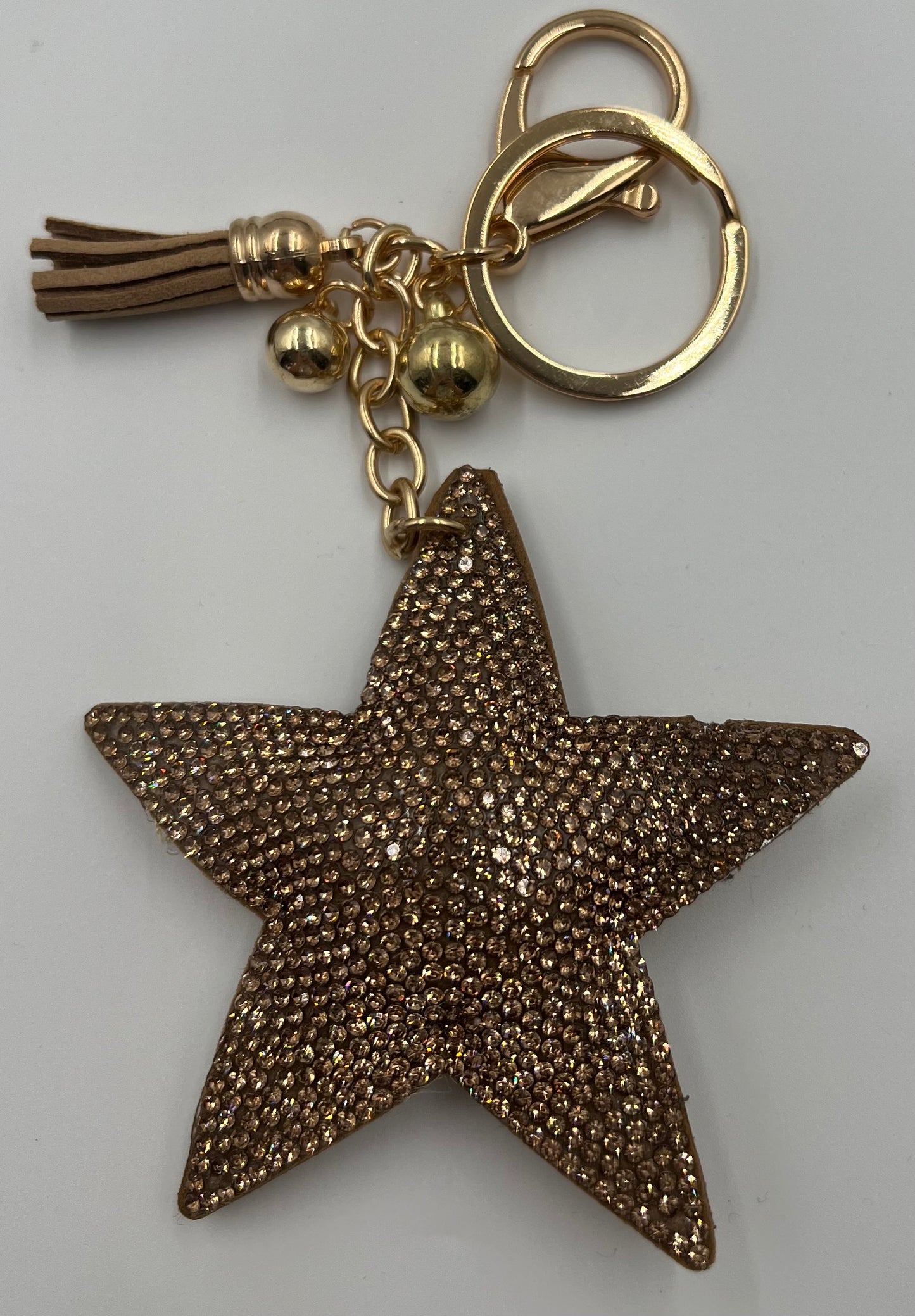 Sparkle Star Dark Gold Bag Charm
