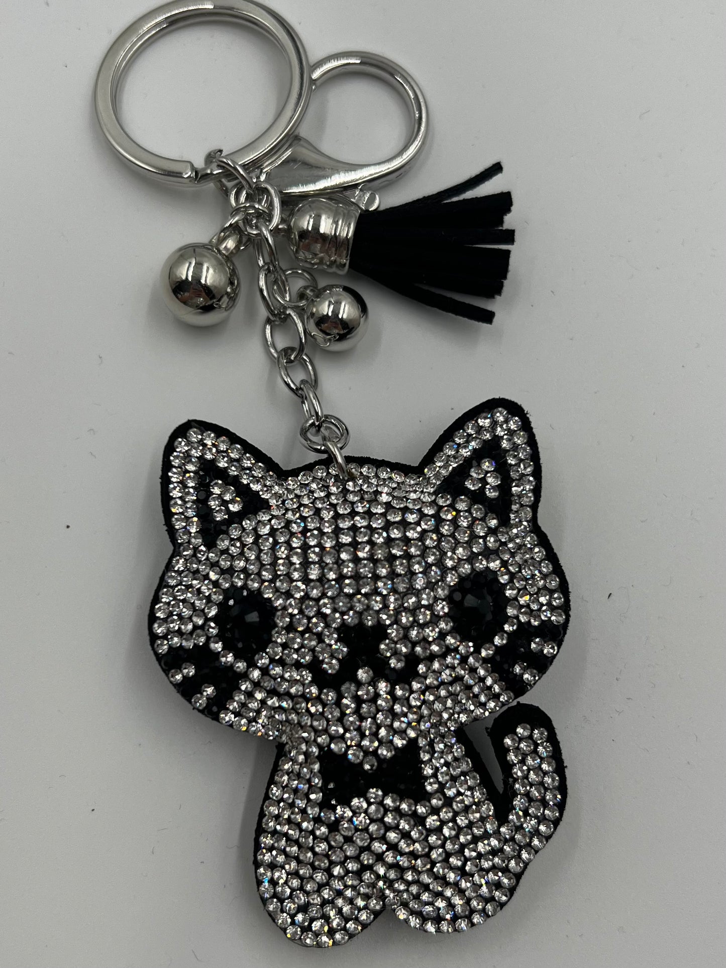 Silver Cat Bag Charm