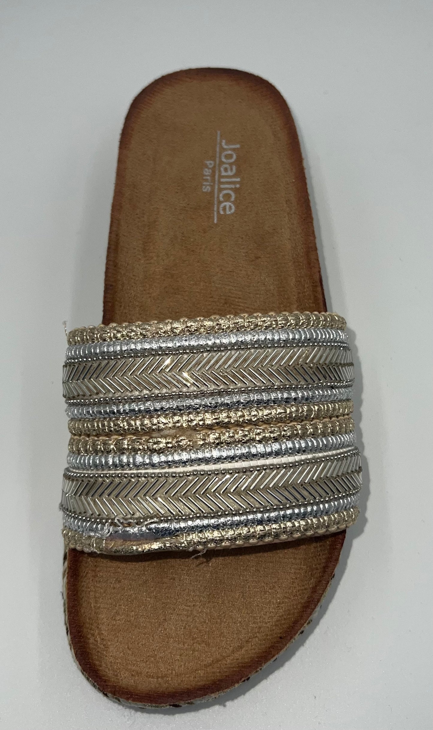 Gold and silver boho sliders