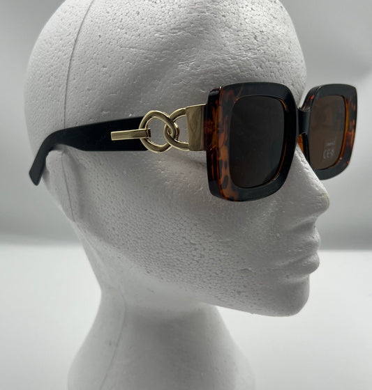 Liz Tortoise Shell & Gold Sunglasses