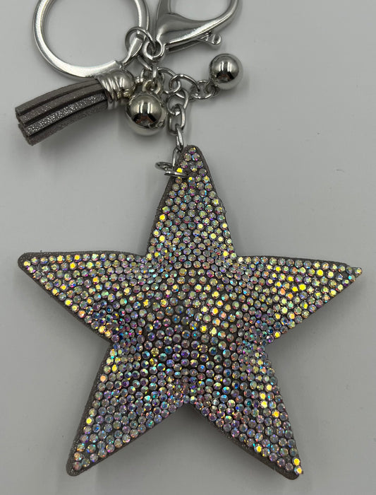 Sparkle Silver Iridescent Bag Charm