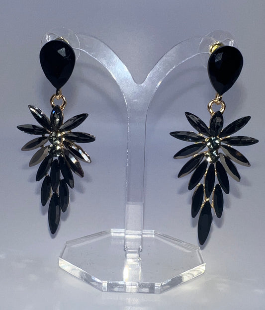 Sophie Black Droplet Earrings