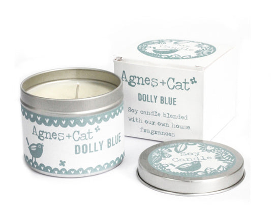 Dolly Blue Soy Wax Tin Candle