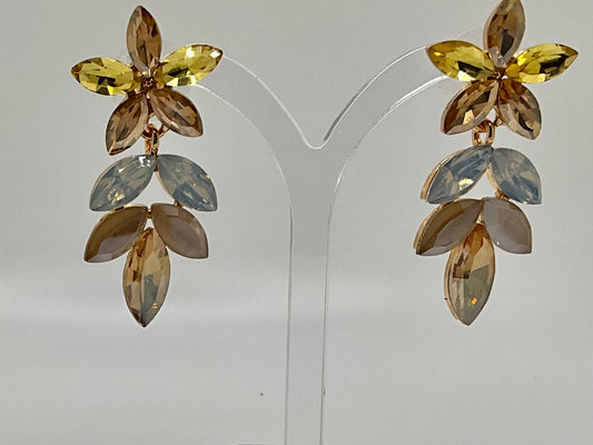 Rena Gold Mix Droplet Earrings