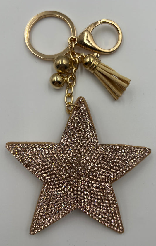 Sparkle Star Light Gold Bag Charm