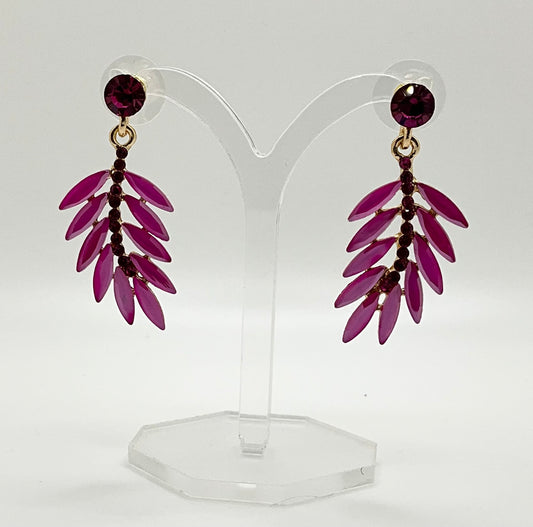 Valerie Fuchsia Droplet Earrings
