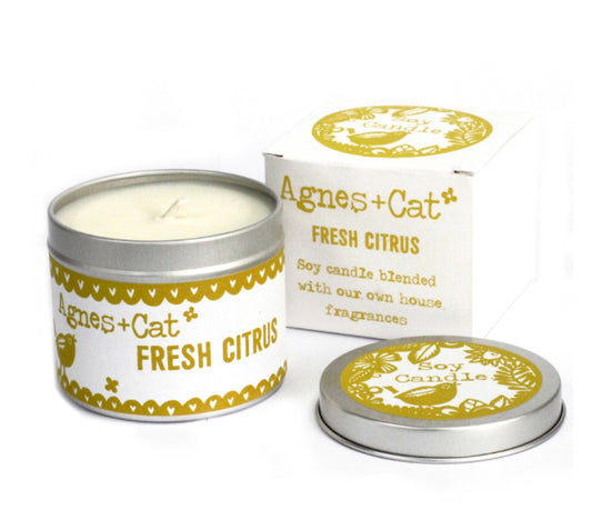 Fresh Citrus Soy Wax Tin Candle