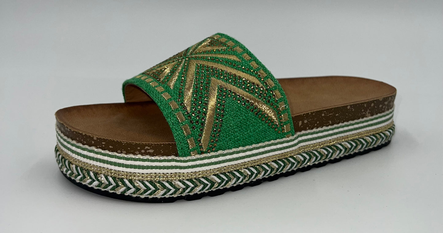 Green boho x sliders