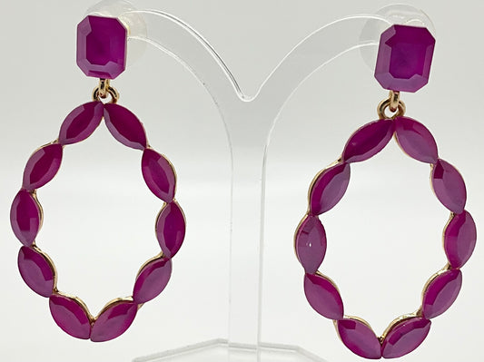 Bailey Fushia Droplet Earrings