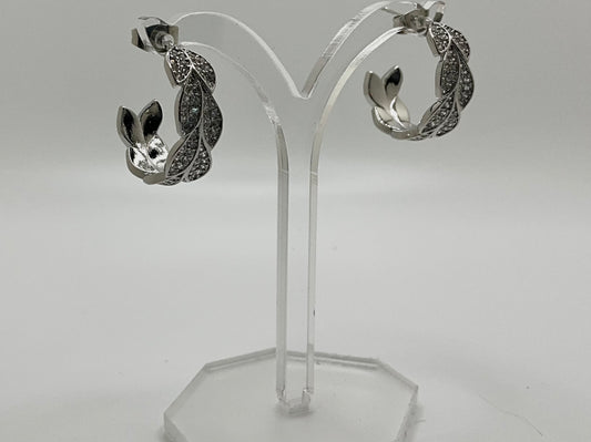 Helen Silver Hoop Earrings