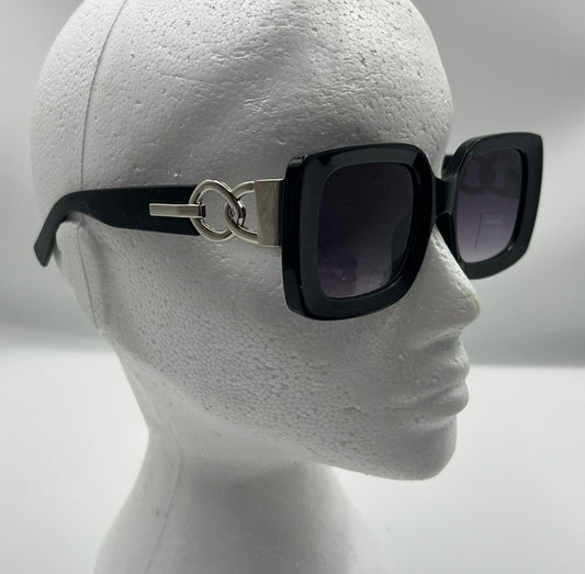 Liz Black & Silver Sunglasses