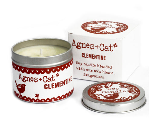 Clementine Soy Wax Tin Candle