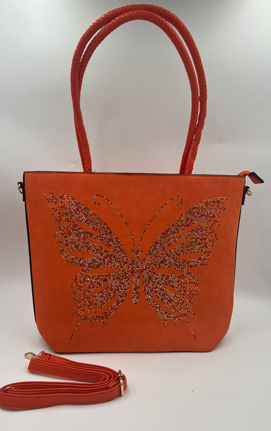 Diamanté Butterfly Large Bags