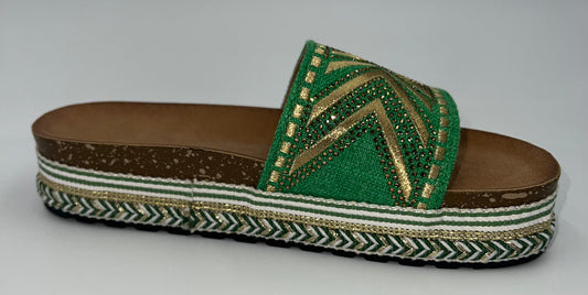 Green boho x sliders