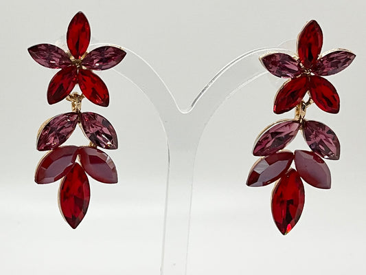 Rena Red Mix Droplet Earrings