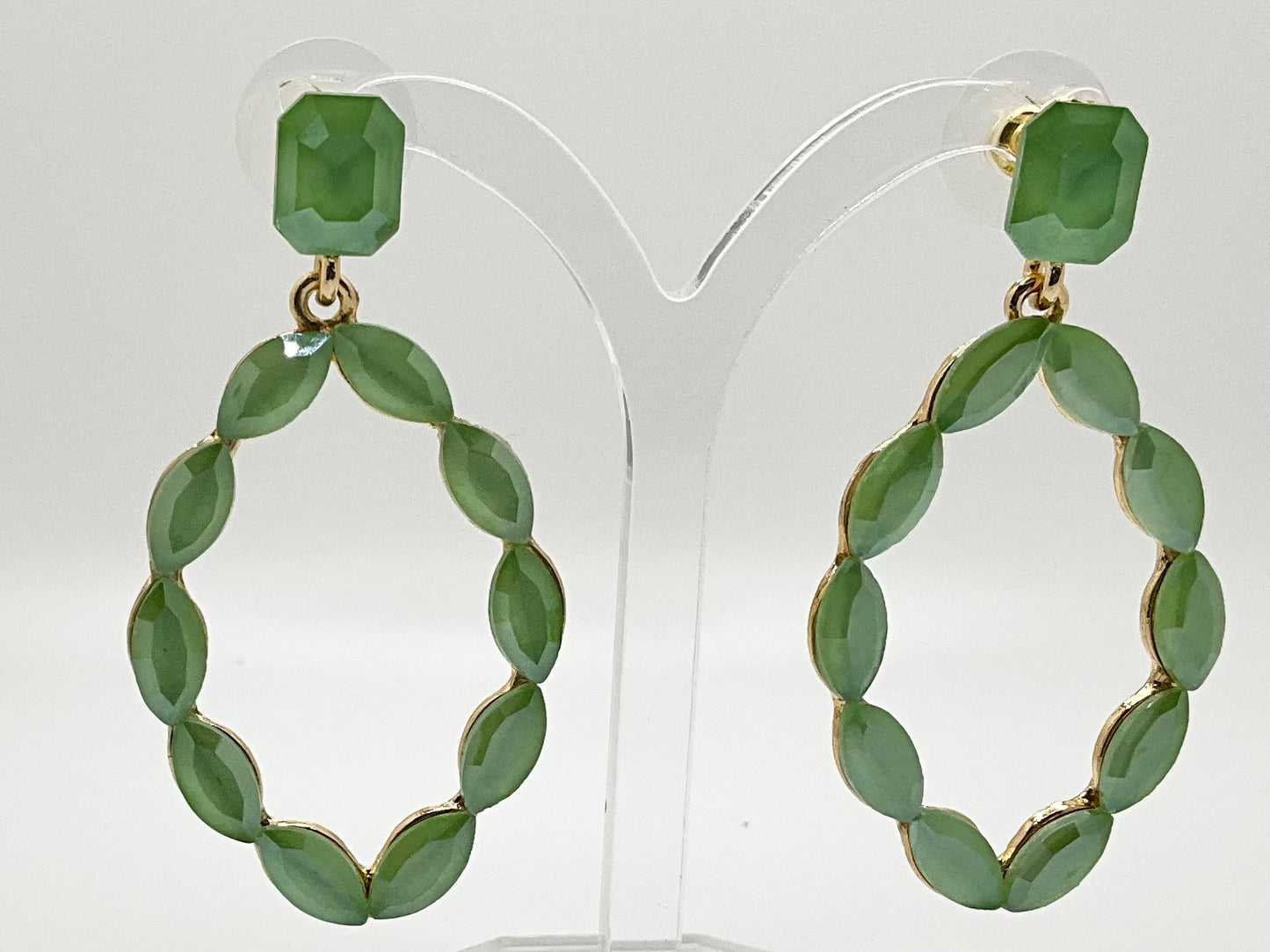 Bailey Apple Green Droplet Earrings