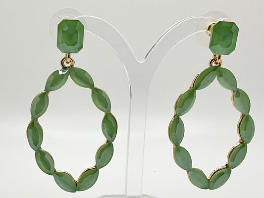 Bailey Apple Green Droplet Earrings