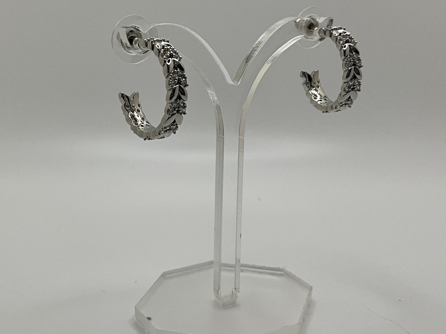 Valentina Silver Hoop Earrings