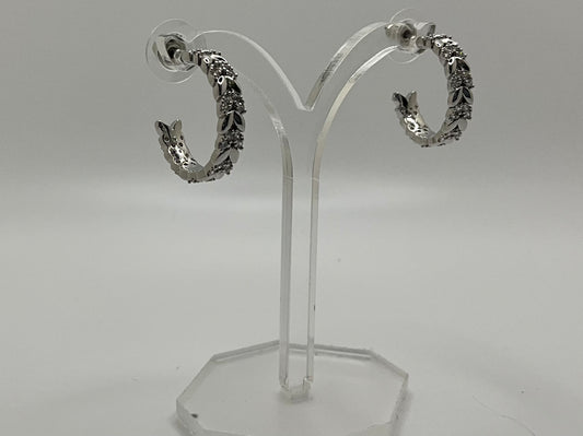 Valentina Silver Hoop Earrings
