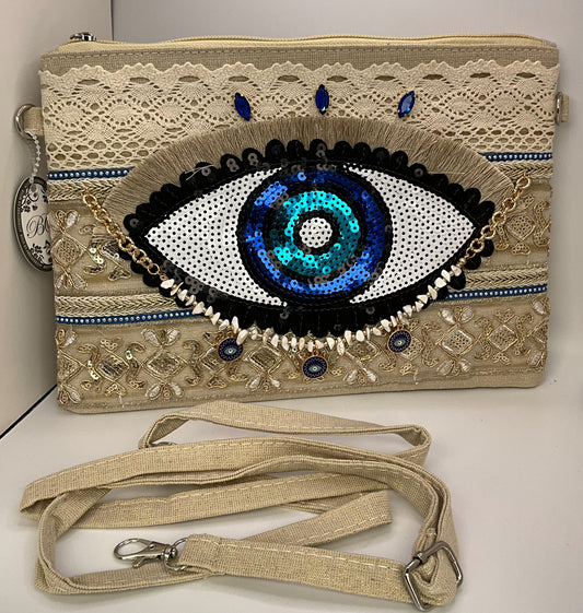 Evil eye crossbody bag large eye